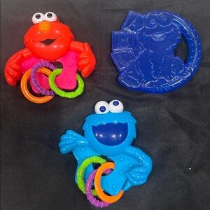 Sesame Street Character Teething Toys lot of 3